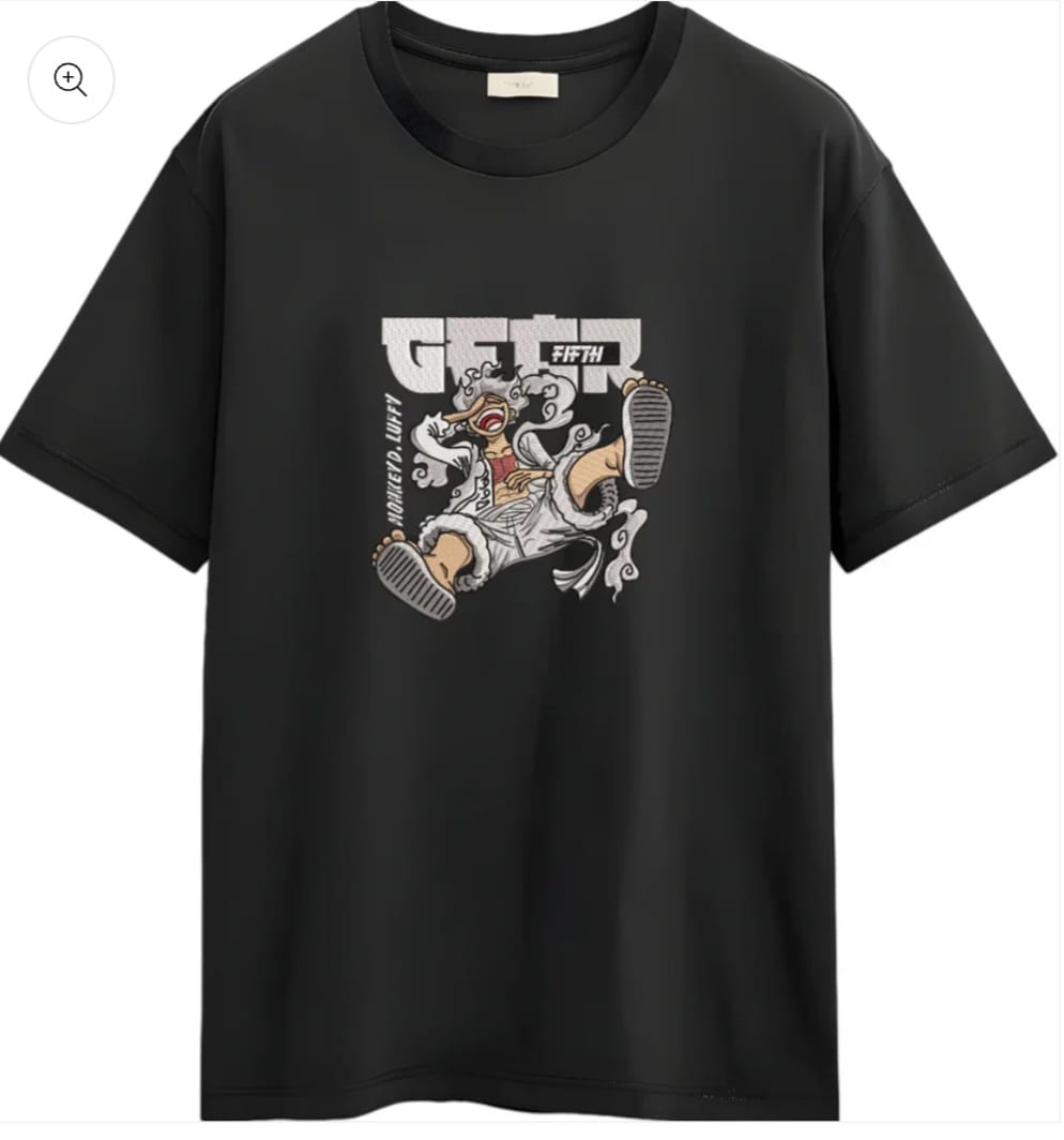 Money D.Luffy Oversize Embroidered T-Shirt