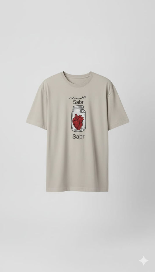 Sabr Heart Oversize Embroidered T-Shirt